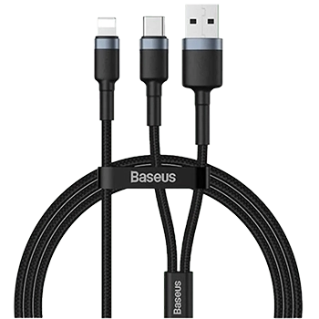 کابل تبدیل USB/USB-C به لایتنینگ باسئوس مدل CATKLF_ELG1 طول 1.2 متر